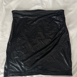 SHEIN Shiny Black Mini Skirt